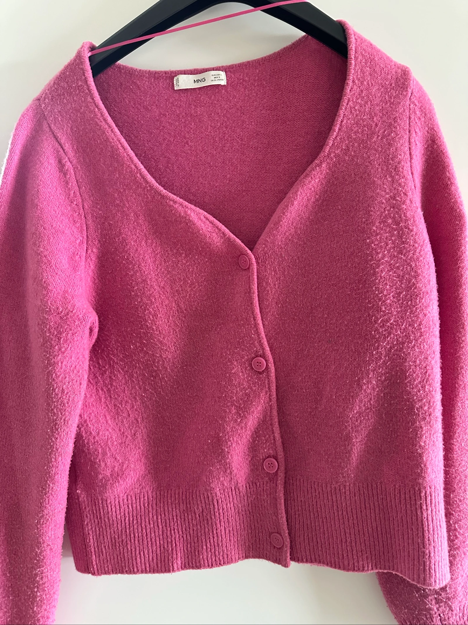 Cardigan rose fuschia